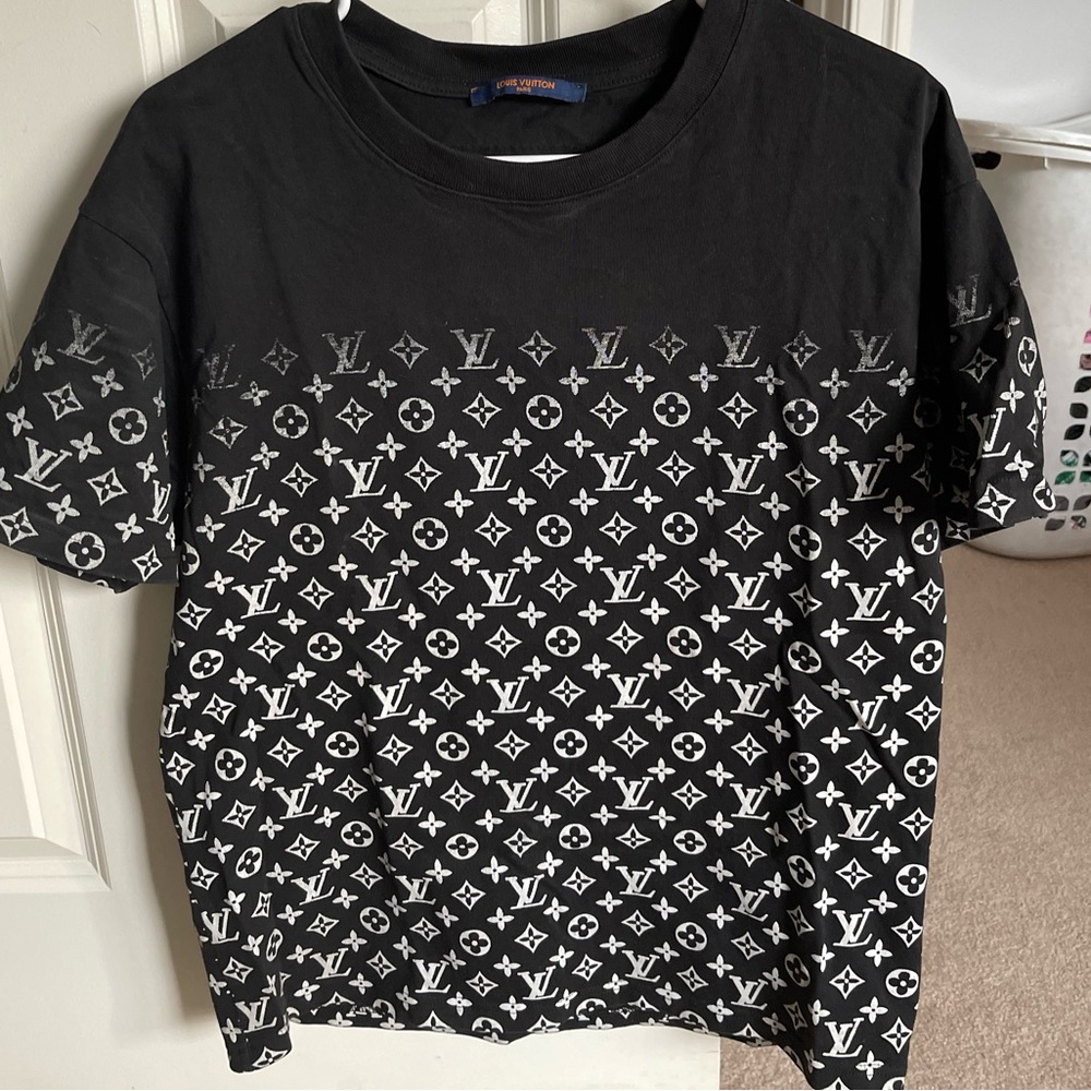 Louis Vuitton Gradient ShortSleeved Cotton Shirt - Black ($1100 Retail)
